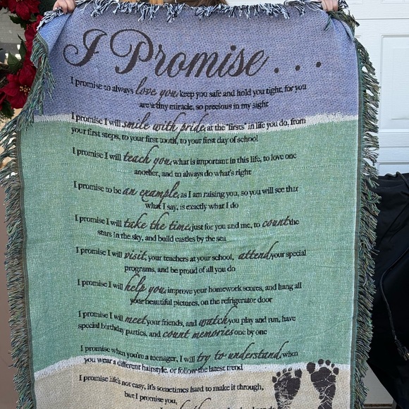 Creative Products INC Other - Inspirational Blue and Green Throw Blanket
